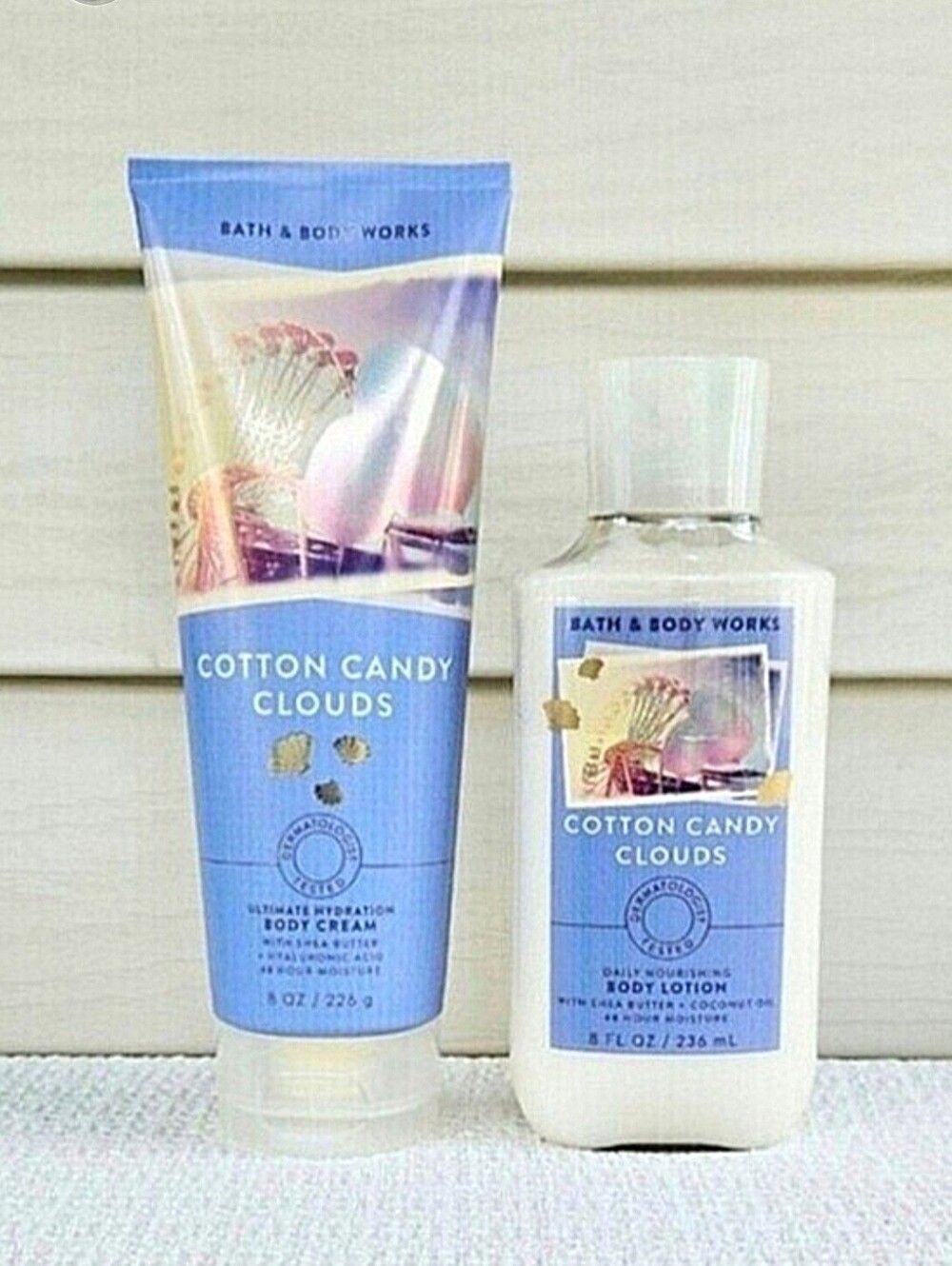 Bath & Body Works Set- Cotton Candy Clouds - 8 oz each